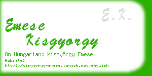 emese kisgyorgy business card