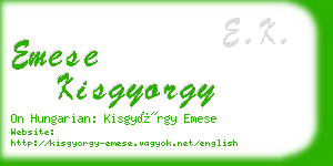 emese kisgyorgy business card
